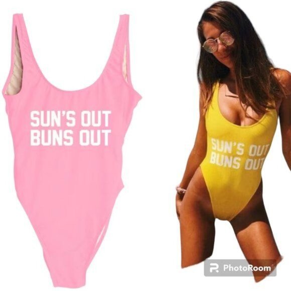 Suns out Buns Out 1 Piece Bathing Suit - Picture 1 of 9